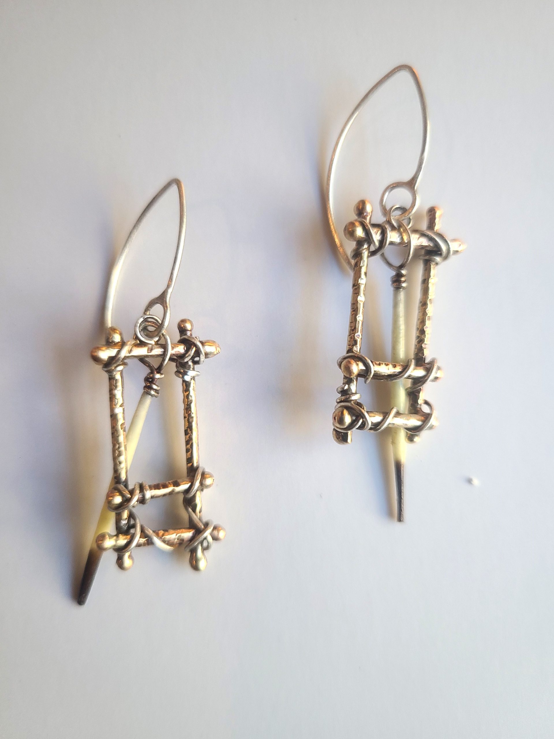 Lashed Rectangle Quill Earrings - Image 5