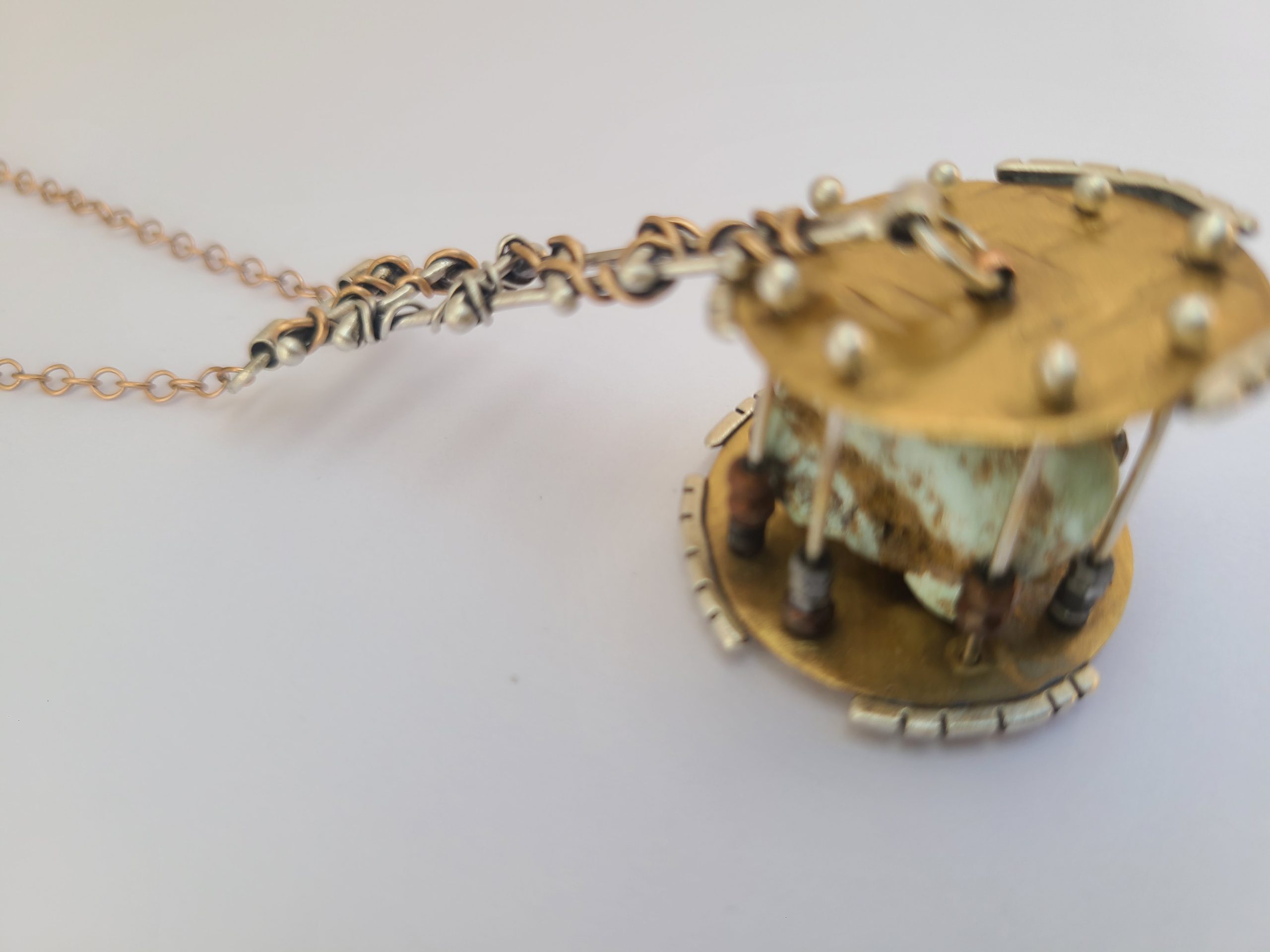 Stone Cage Ladder Necklace - Image 8