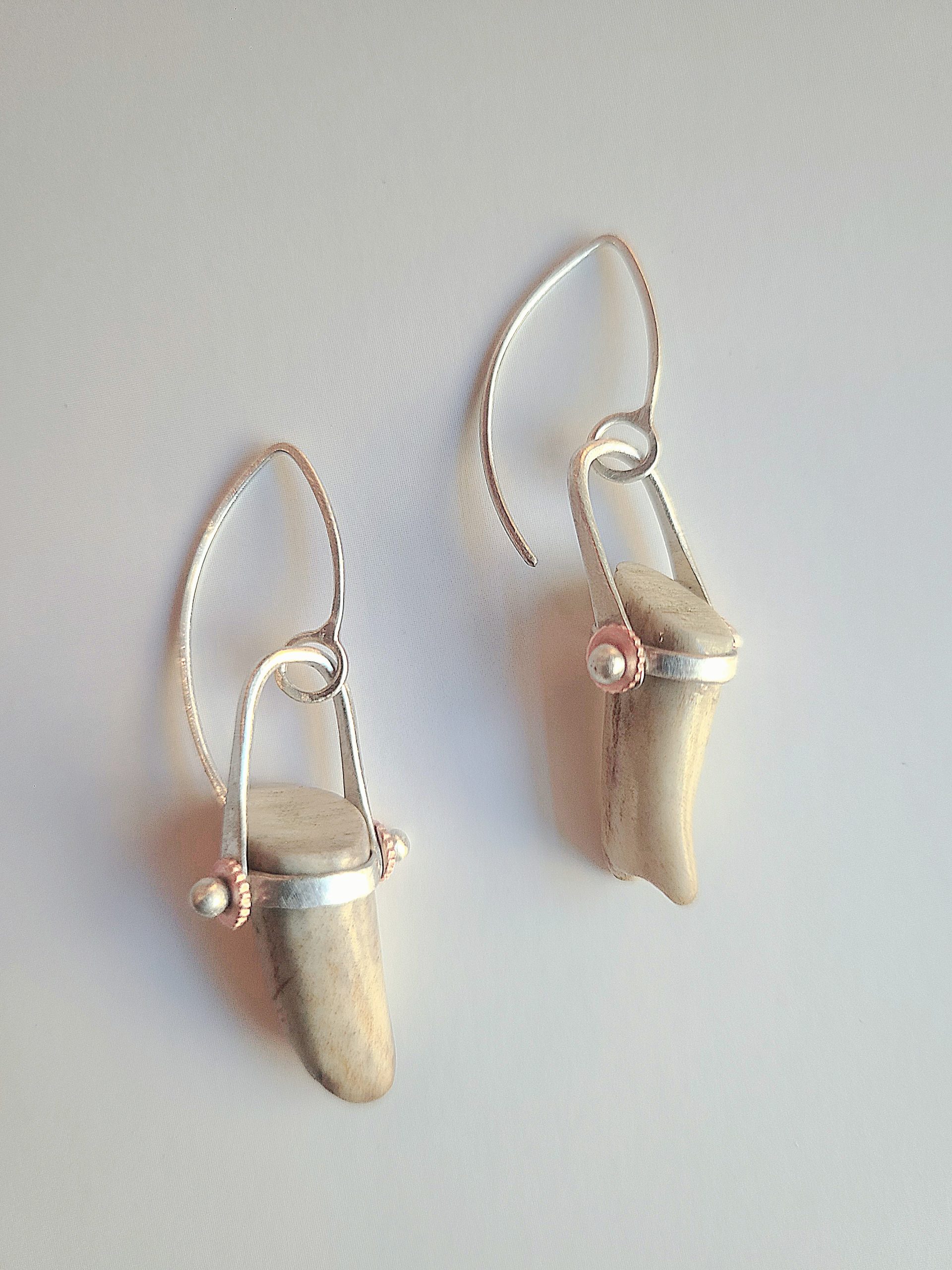 Deer Antler Tip Earrings - Image 2