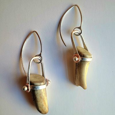 Deer Antler Tip Earrings