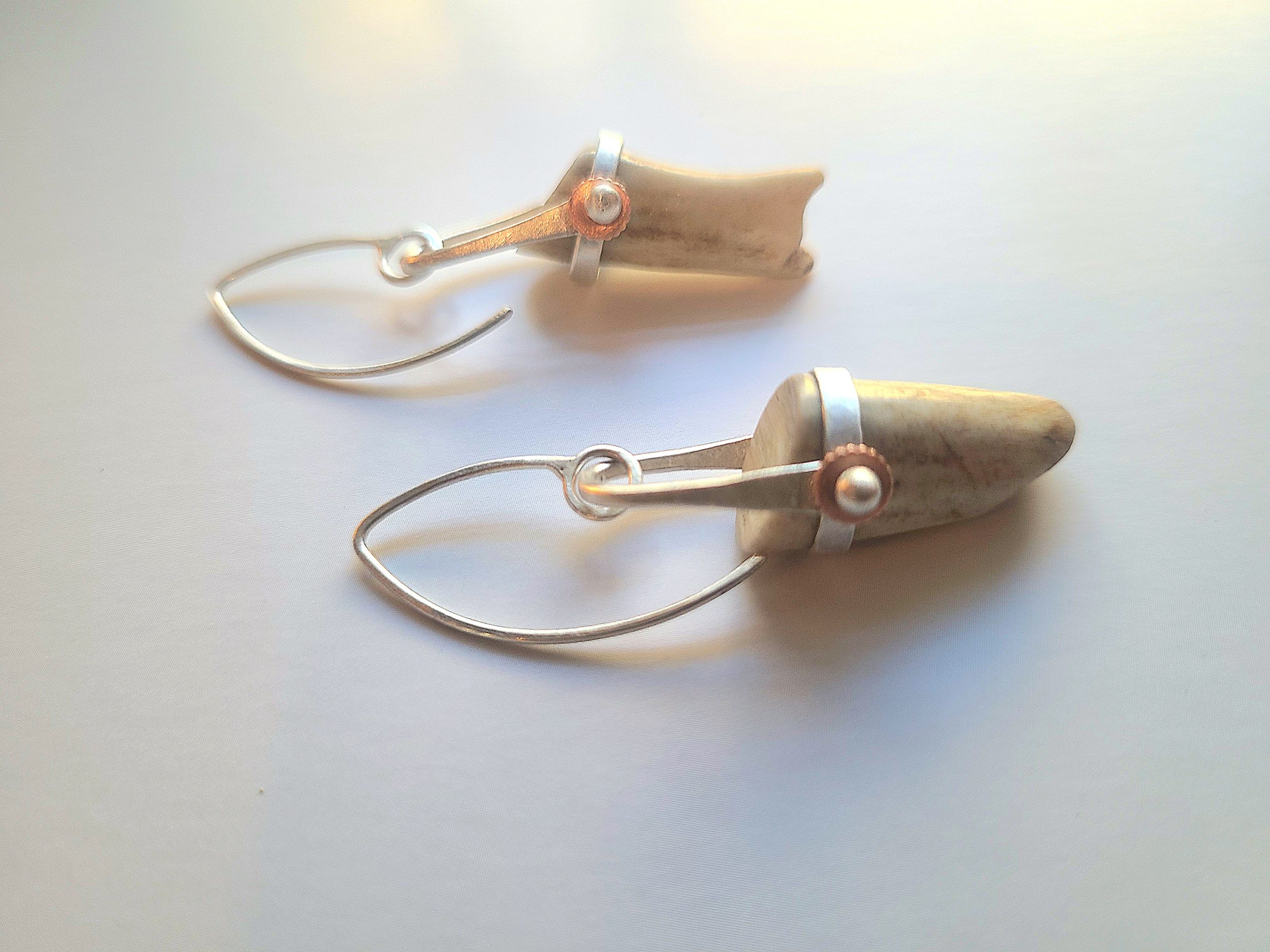Deer Antler Tip Earrings - Image 3