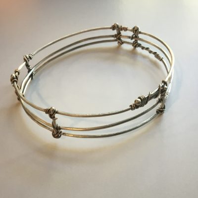 Twigs Ladder Silver Bangle