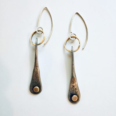 Twisted Rivet Steel Earrings