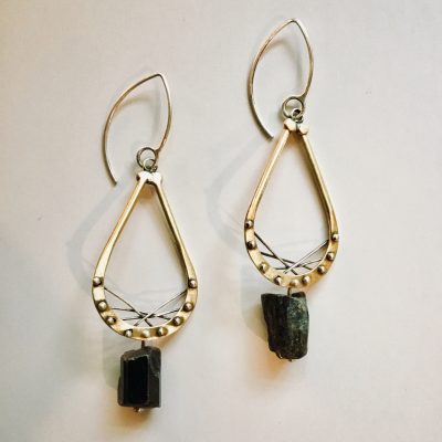 Woven Teardrop Hoops